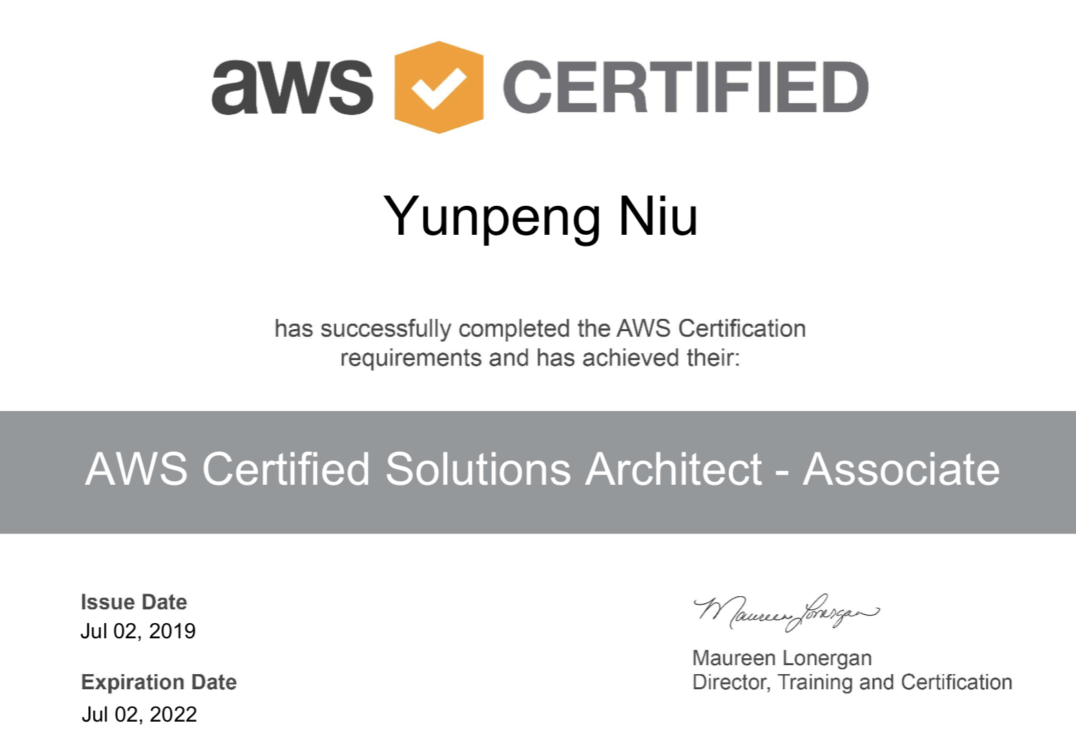 AWS Certificate SAA-C01