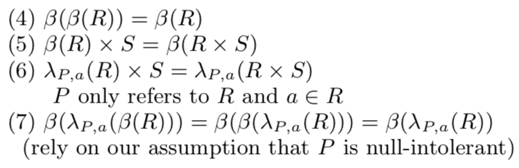 Commutative rules for compensation operators